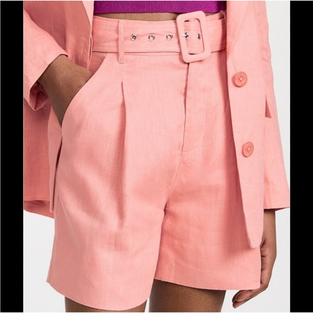 STAUD High Waist Pink Women's Shorts
